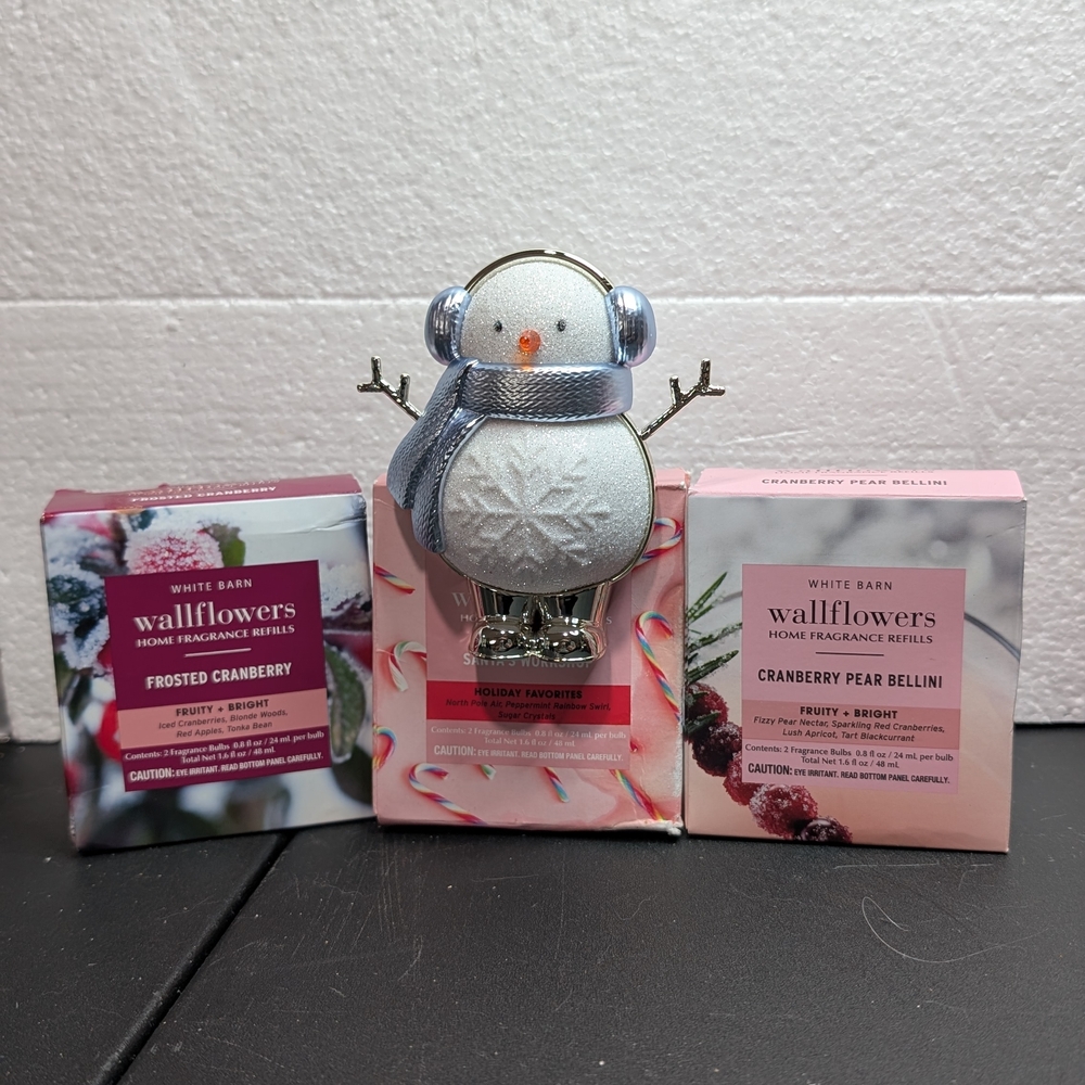 New 7 Pieces White Barn Wallflowers Holiday Fragrance Sets